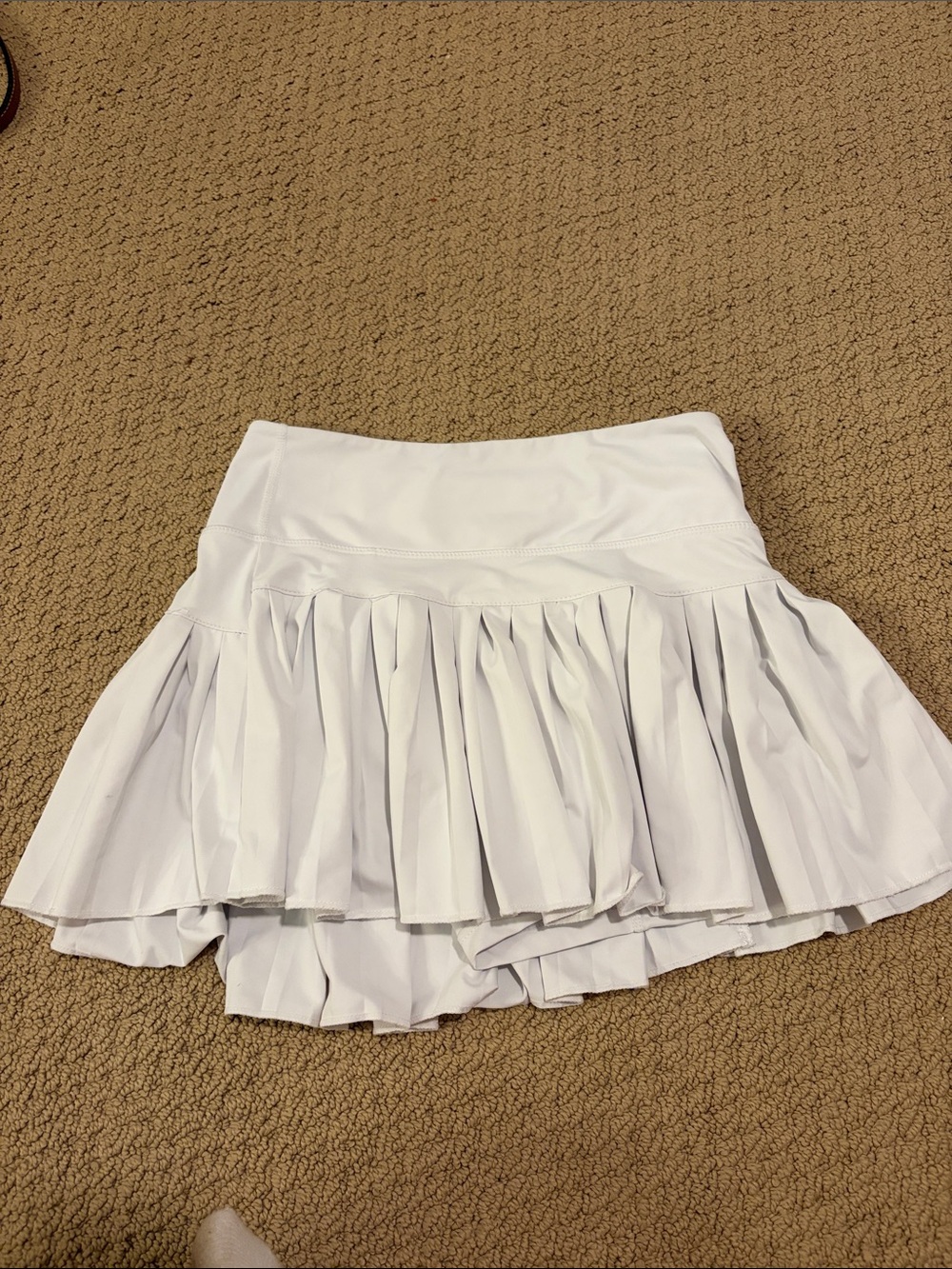 White Pleated A-Line Women’s Skirt
